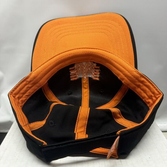 Whataburger Black Baseball Cap Orange "W" Logo Adjustable Snapback Hat Crew - Picture 5 of 8